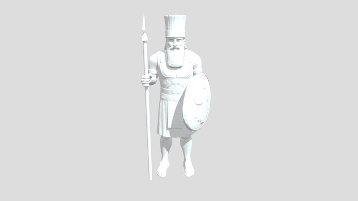 Ancient Warrior Statue 3D Model