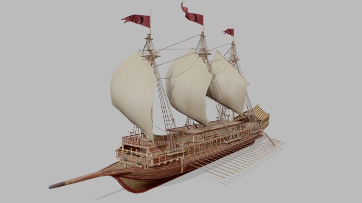 Royal Lancaran (Warships of Malacca 15thCentury) 3D Model