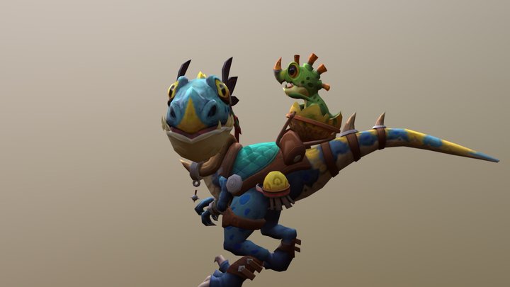 Blue Dino Mount – Kostenloses 3D-Modell STL