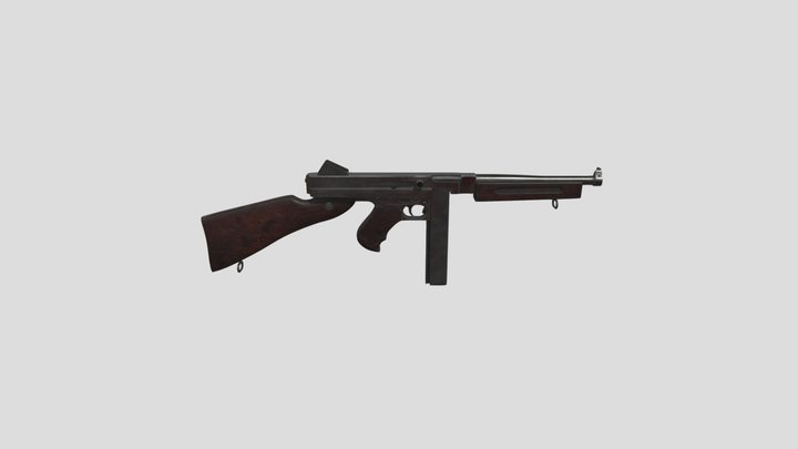 Thompson M1A1 3D Model
