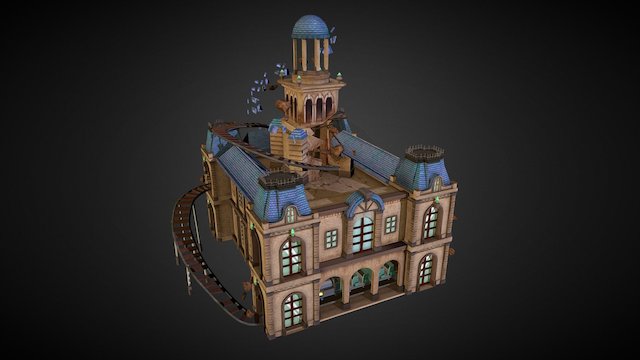 RollerCoaster Tycoon Touch Ghost Train Ride 3D Model