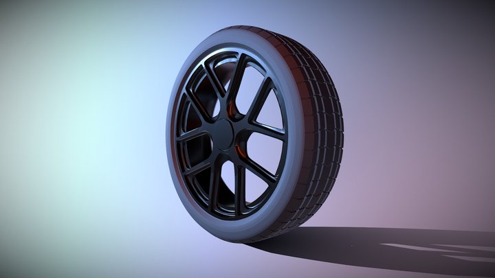 Porsche wheel - modelling practice 3D Model