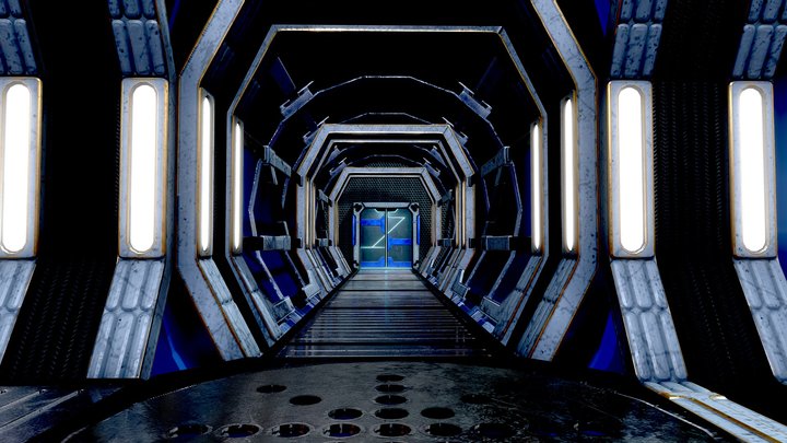 Sci-Fi Tunnel 3D Model