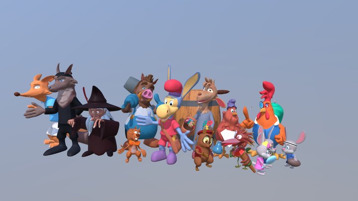 Frigoullete And Friends 3D Model
