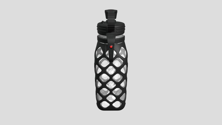Meshbottles with Straw Top 3D Model