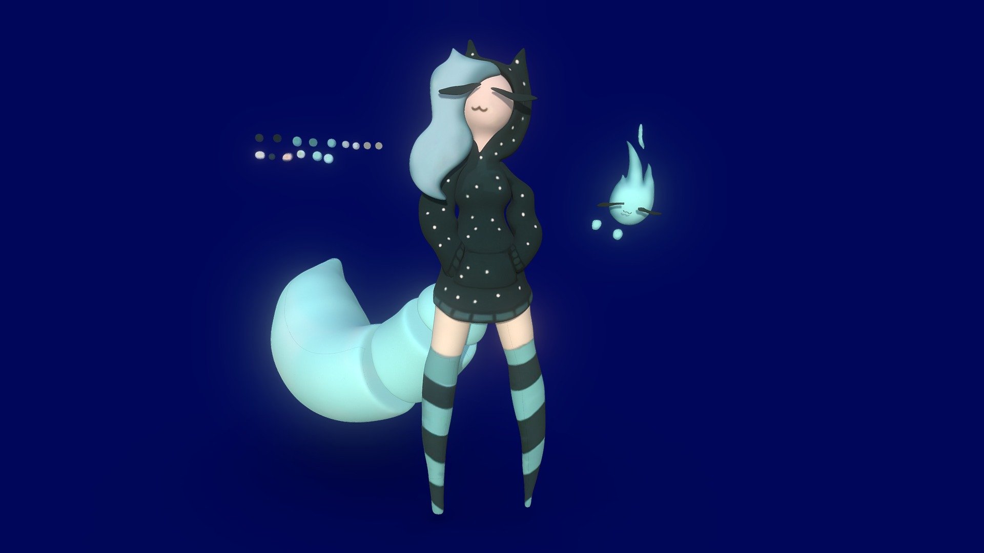 Girl with light