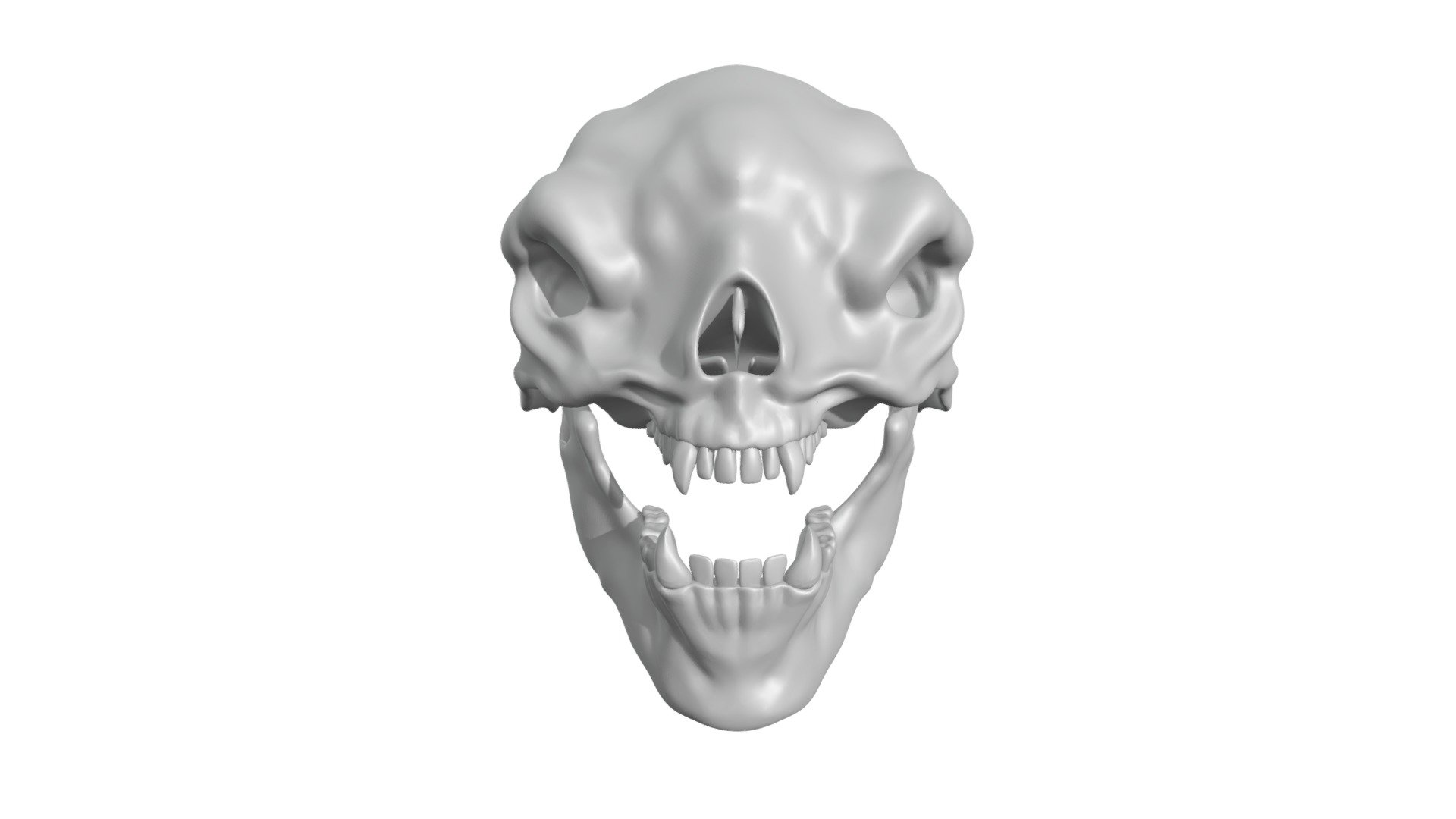 Troll Face Skull 3D printable 3D model 3D printable