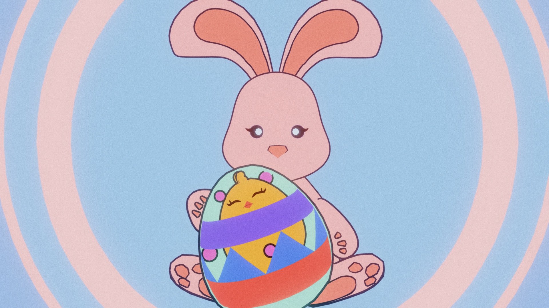 Easter Bunny and Egg Buy Royalty Free 3D model by Zen Apricorna (zenartdesign) [485d887