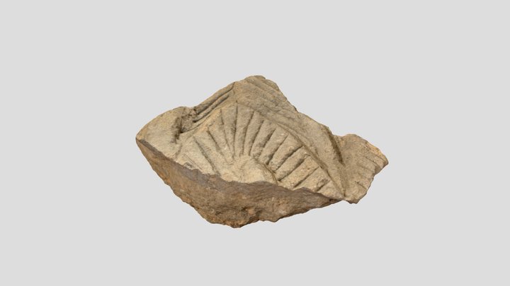 Wall Relief Fragment With Feathers (S.1855.8) 3D Model
