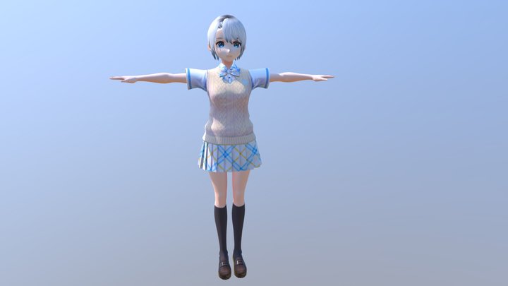 Galaxia anime girl 3D Model