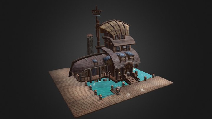 The Houseboat 3D Model
