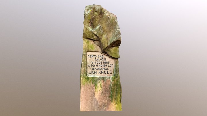 Jan Knoll pamětní menhir zakladatele 3D Model