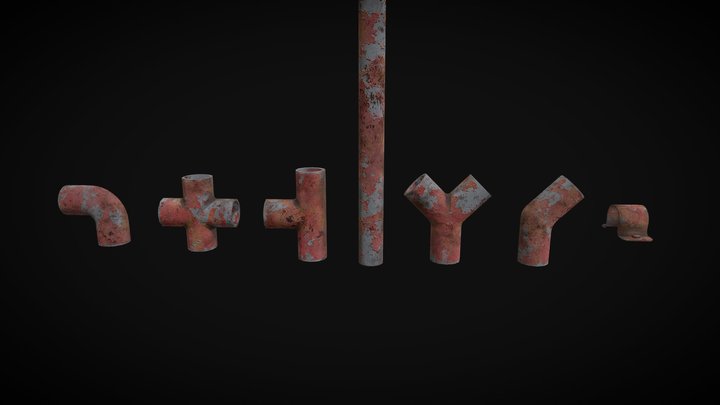 Pipes/ Pipeline system | metal pipes 3D Model