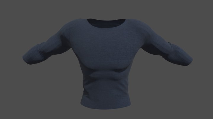 shirt with long sleeves 3D Model