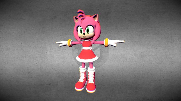 Amy Rose 3D Model