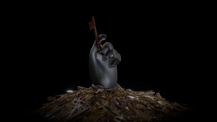 Keys Hand - Puzzle Solved 3D Model