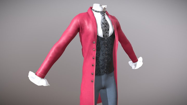 Pirate Elegant Clothes 3D Model