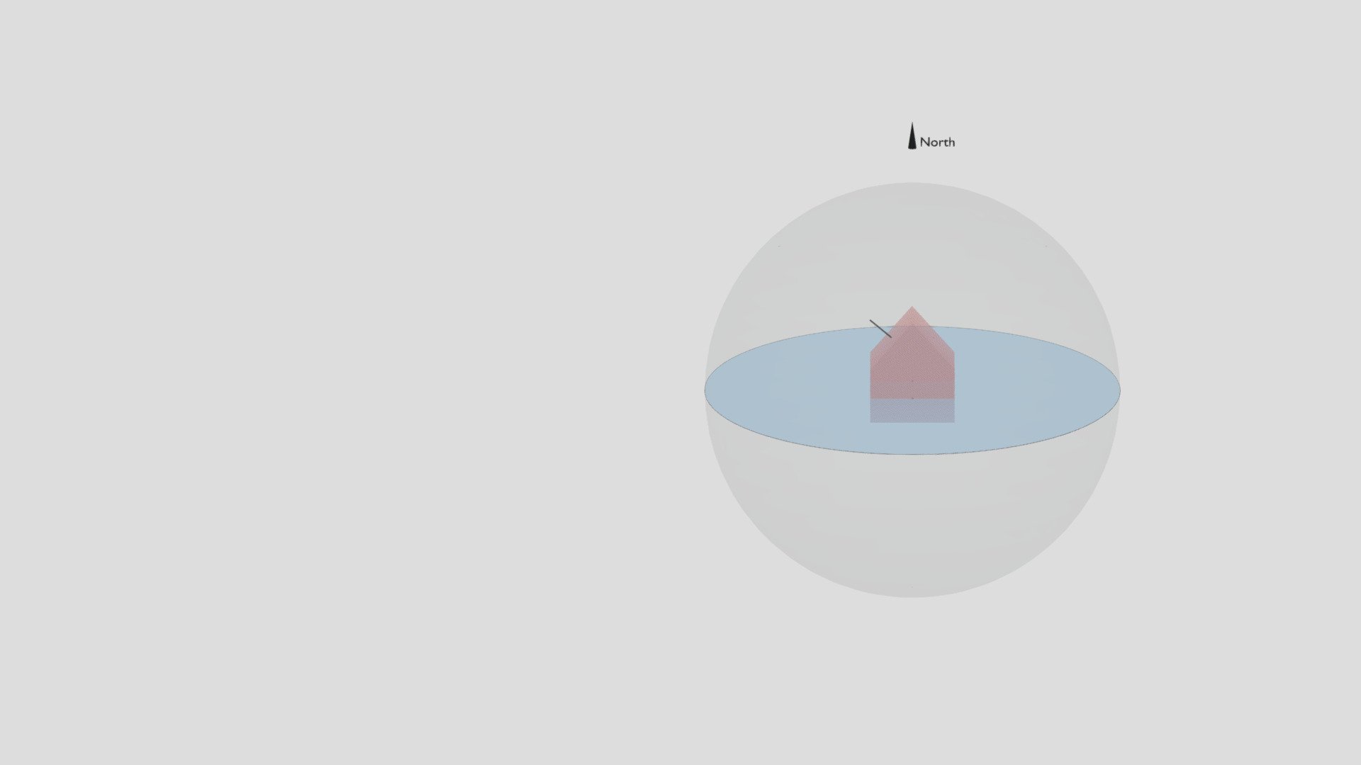 Stereographic projection of a house