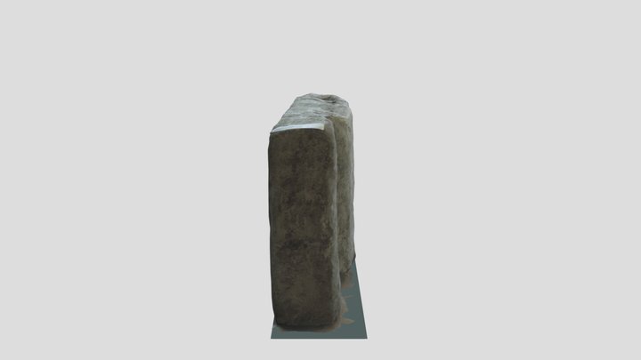 Ancient Stone Slab Mockup 3D Model