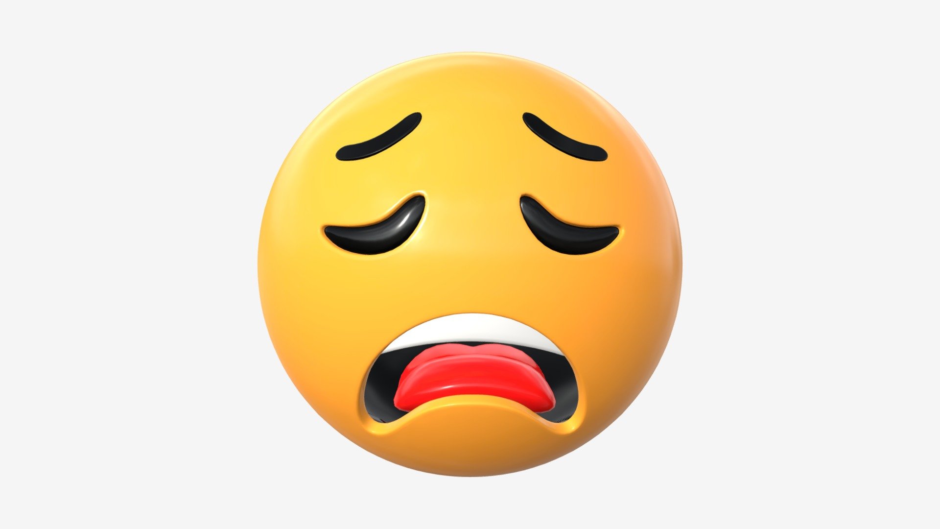 Emoji 007 Weary Buy Royalty Free 3D model by HQ3DMOD (AivisAstics
