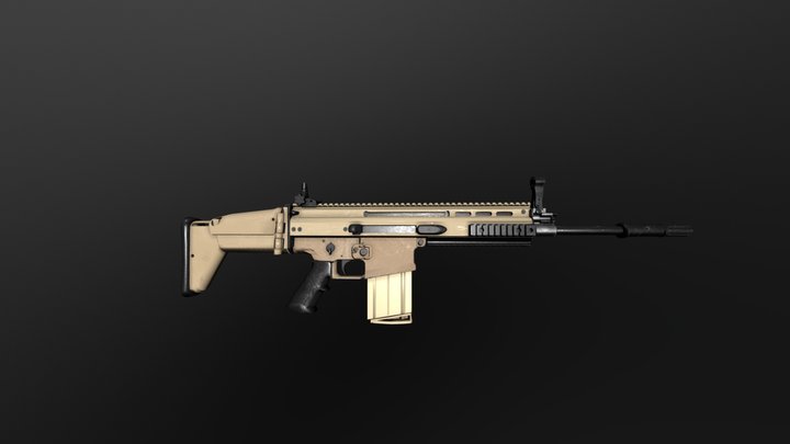 FN SCAR-H 17 3D Model