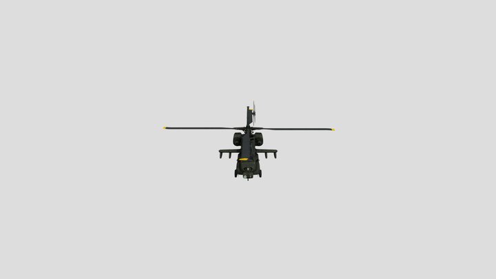 AH-64A  Peten (War Thunder) Attack Helicopter 3D Model