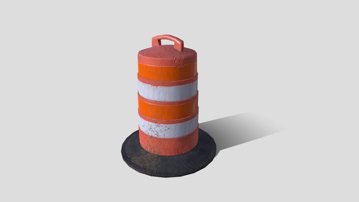 Construction Barrel 3D Model