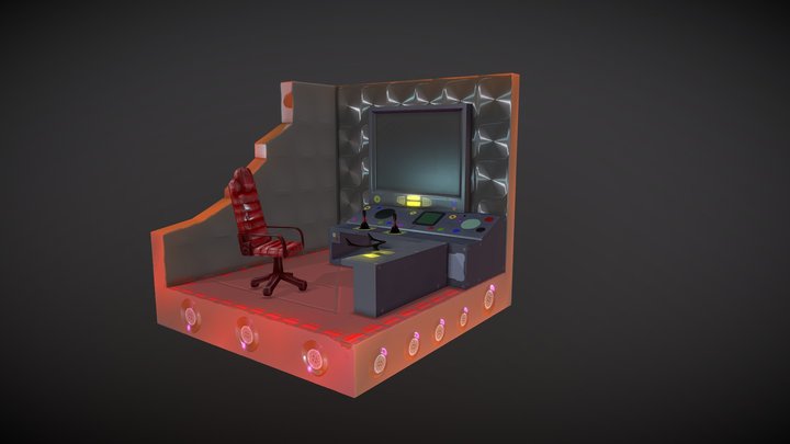 control space room 3D Model