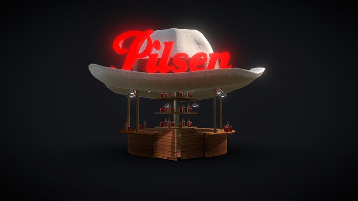 Cerveza-pilsen-stand 3D Model