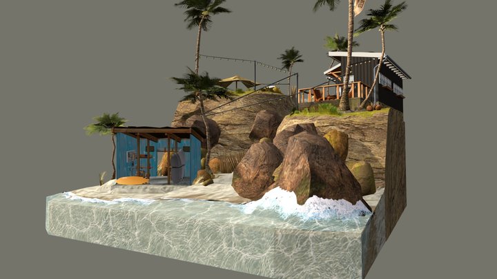 DAE Diorama - By the ocean 3D Model