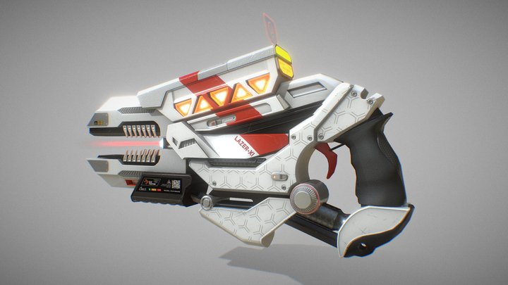Futuristic gun - Laser-X 3D Model