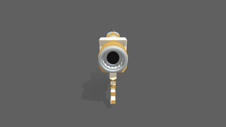 Low Poly Gun 3D Model