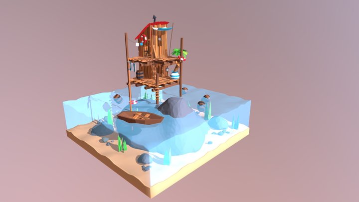Sea Shack 3D Model