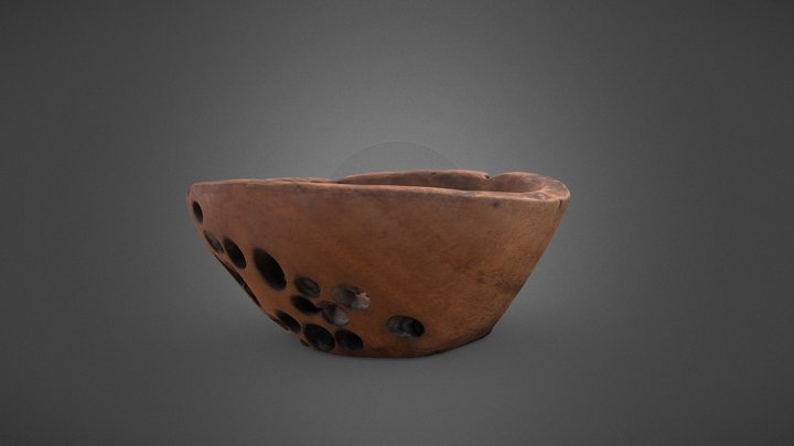 African Dhow Wood Bowl 3D Model