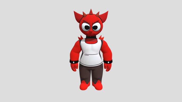 Raddy Sprunki New Human 3D Model