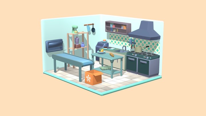 Unidad productiva cocina 3D Model