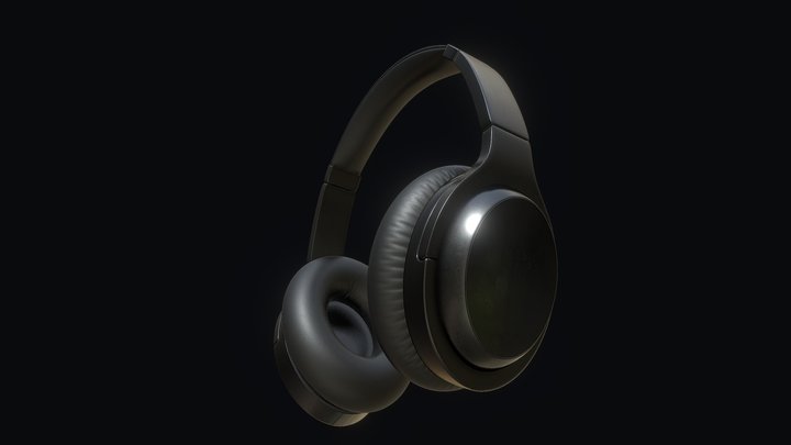 Headphones Highpoly Model 3D Model