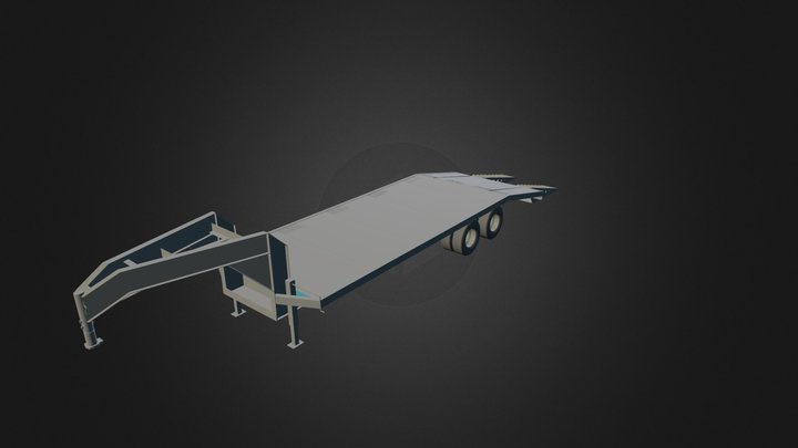 30Ft X 8.5Ft 20K GVWR Goose Neck Trailer 3D Model
