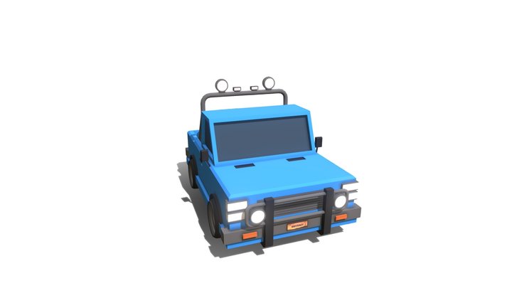Low Poly Truck 3D Model