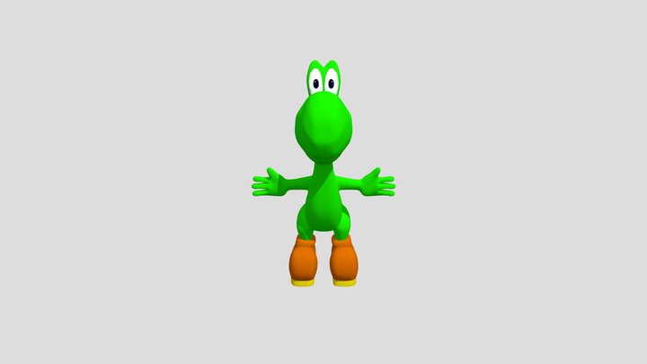 Yoshi T-Pose 3D Model