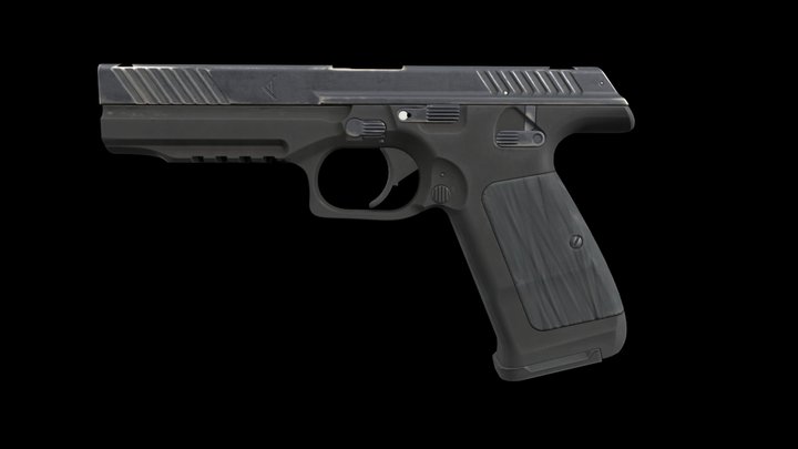 Free Kalashnikov PL-14 Handgun for Game 3D Model