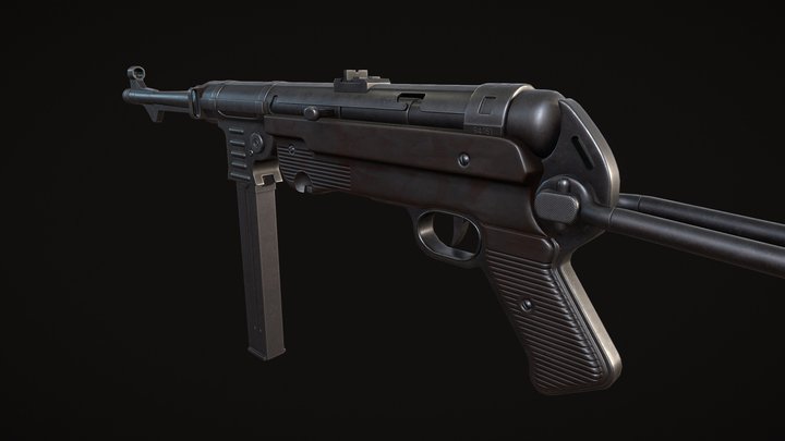 MP 40 (Maschinenpistole 40) 3D Model