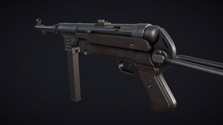 MP 40 (Maschinenpistole 40) 3D Model