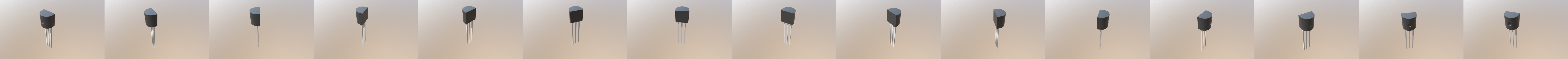 Lowpoly transistor 3D Model