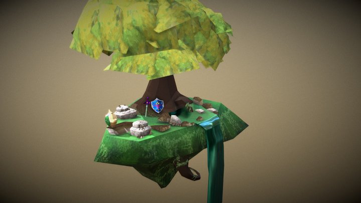 Zelda floating island 3D Model