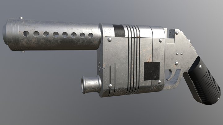 NN-14 Blaster (Force Awakens) High Poly 3D Model