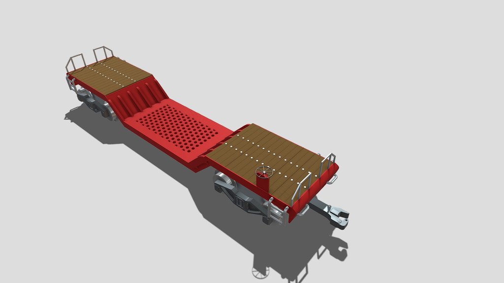 Depressed flatcar (no rail number)
