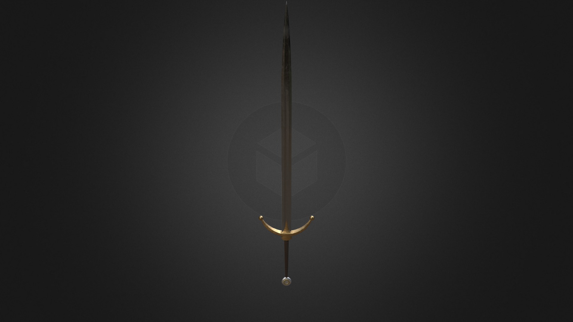 3D model Longsword 01 - This is a 3D model of the Longsword 01. The 3D model is about a light fixture from a ceiling.