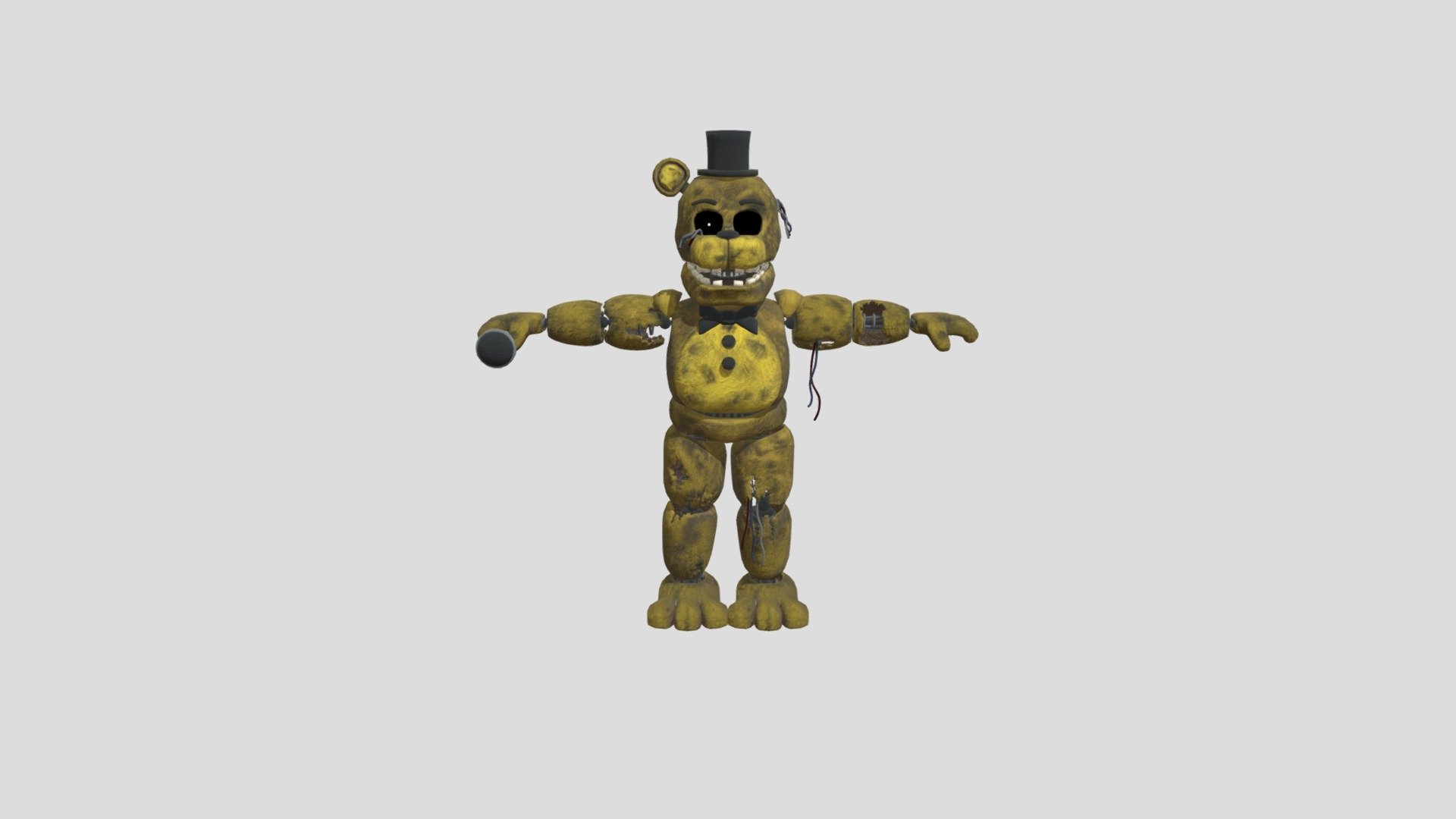 Withered golden freddy - Download Free 3D model by Puploora (@Puploora ...