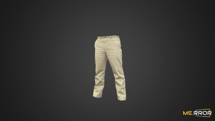 Beige Pants 3D Model